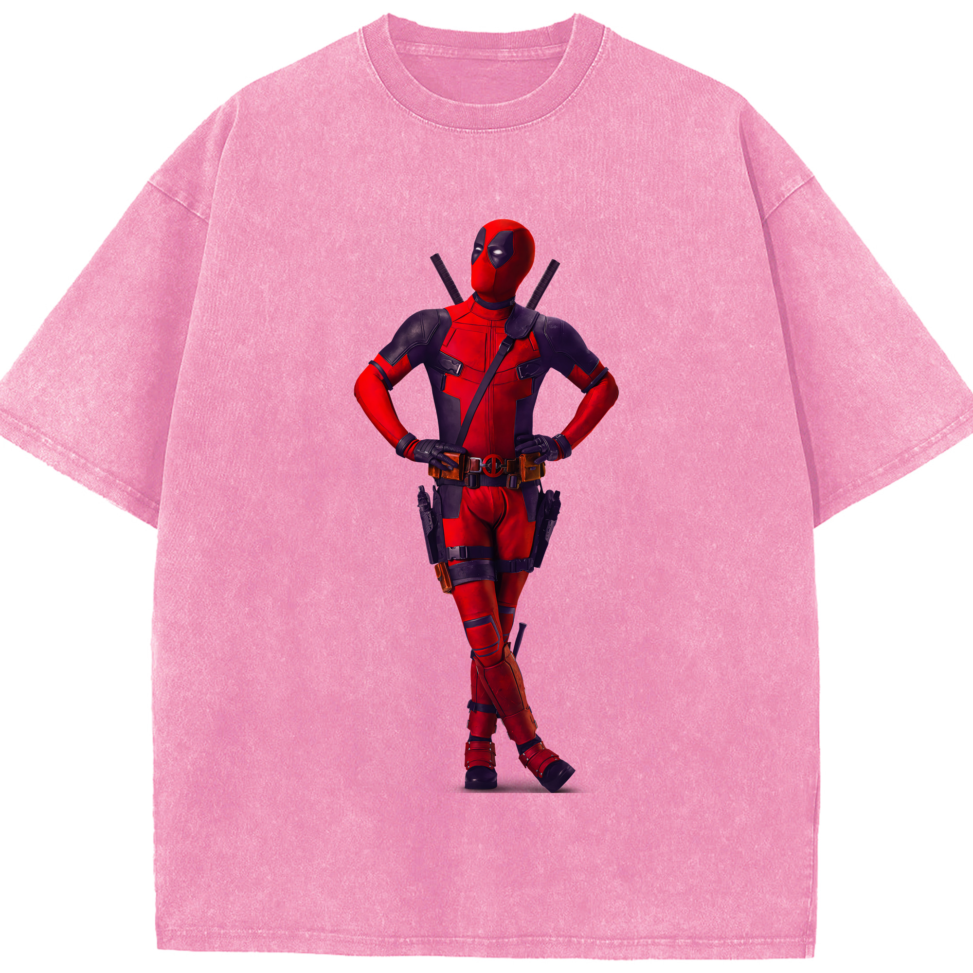 （画像用） Deadpool デッドプール 綿100% ヴィンテージ風 半袖Tシャツ（フロントプリント）